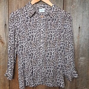 Y2k Mob Wife 100% Silk Vintage High Street Kaliko European Blouse Women's 10